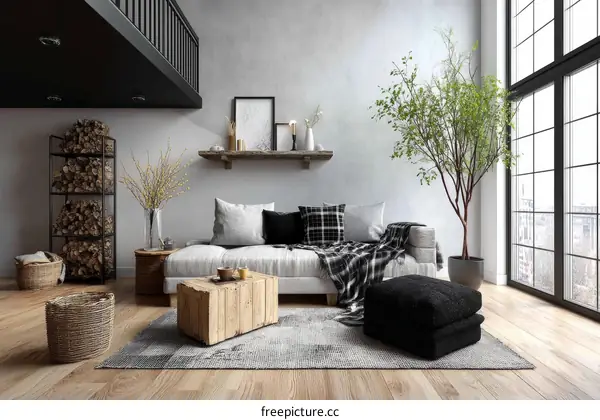 Modern Rustic Living Room Interior Design