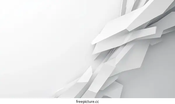 Abstract Geometric Shapes in White