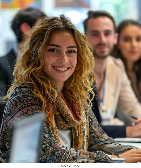 portrait of a young woman smiling