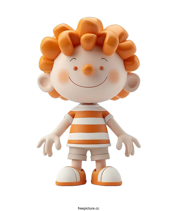 [Transparent Background PNG]3d cartoon character of a boy