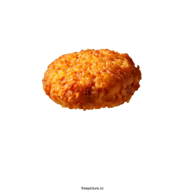 [Transparent Background PNG]Closeup of a Crispy Fried Chicken Patty