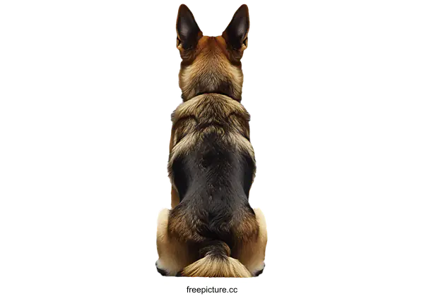 [Transparent Background PNG]German Shepherd Dog Rear View