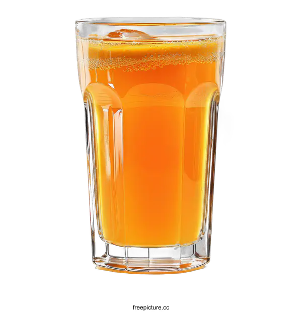 [Transparent Background PNG]A glass of orange juice on a black background