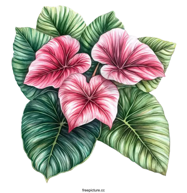 [Transparent Background PNG]Watercolor Tropical Plant Illustration