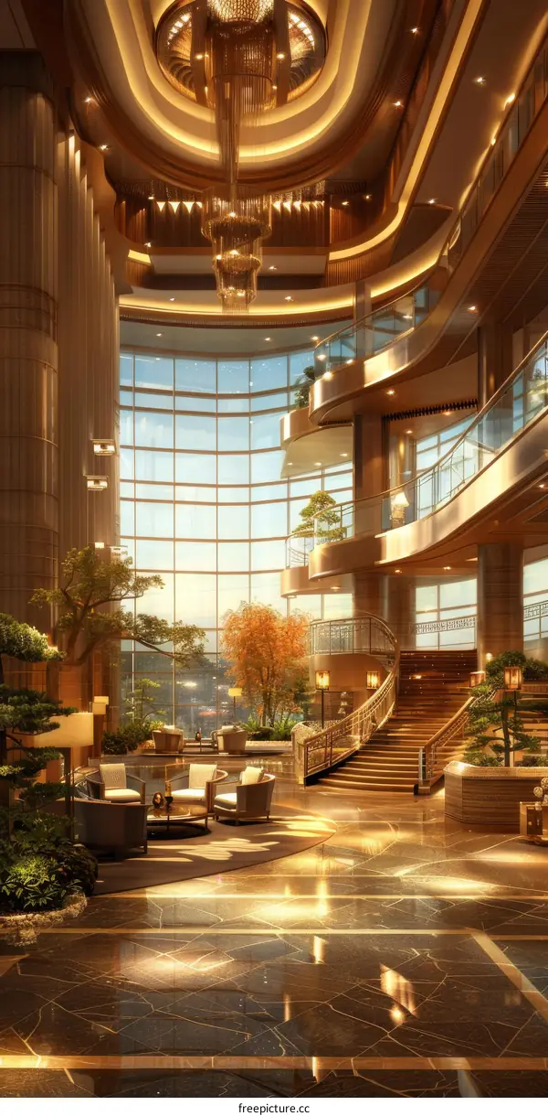 Luxurious Modern Hotel Lobby Interior Design