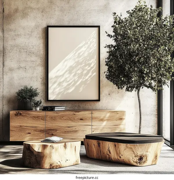 Modern Wooden Living Room Interior Design