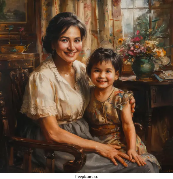 Portrait of a Mother and Her Child