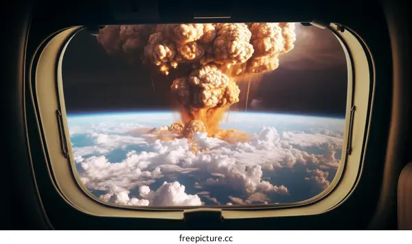 Astronaut's View of a Nuclear Explosion from Space