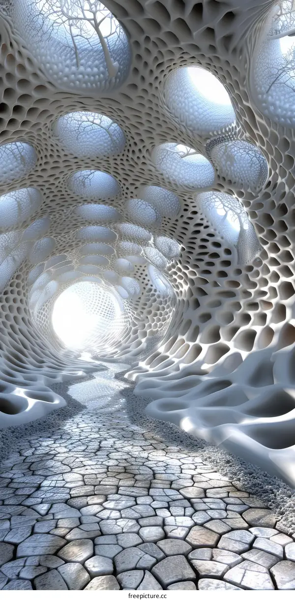 Surreal organic tunnel