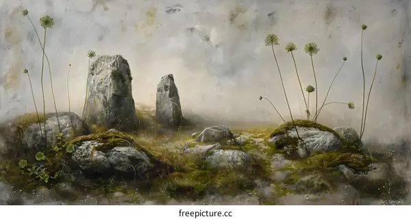 Stone Abstract Art Landscape Painting