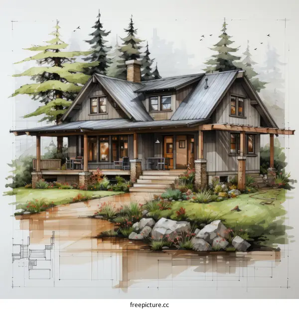 Small Modern Farmhouse With Porch And Deck