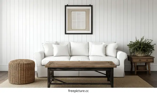 Cozy Modern Farmhouse Living Room Interior Design