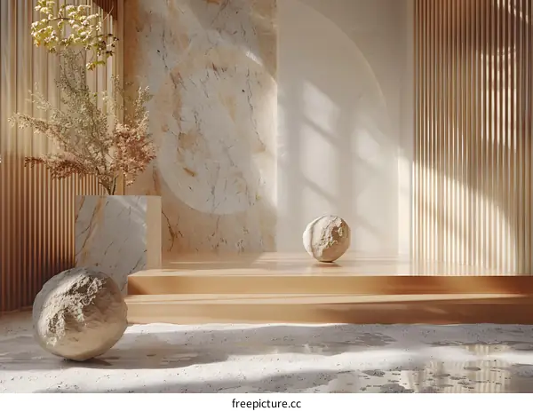 3D Stone Texture Background Wall