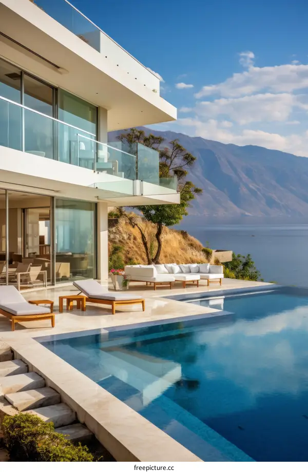Modern Luxury Mountain View Villa with Infinity Pool