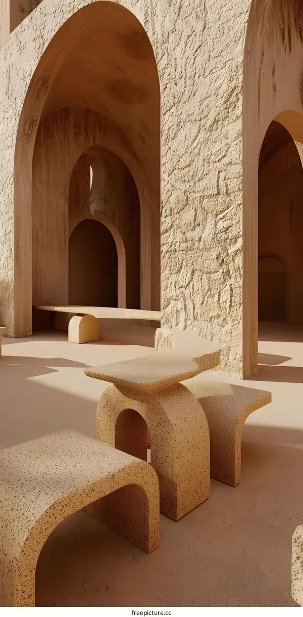 Abstract Minimalist Archway Interior Design