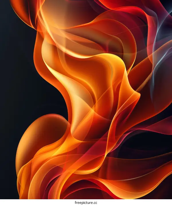 Abstract Fire-like Flowing Design