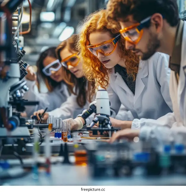 Scientists working in a laboratory