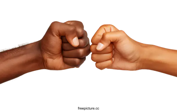 [Transparent Background PNG]Two Hands in Fist Greeting