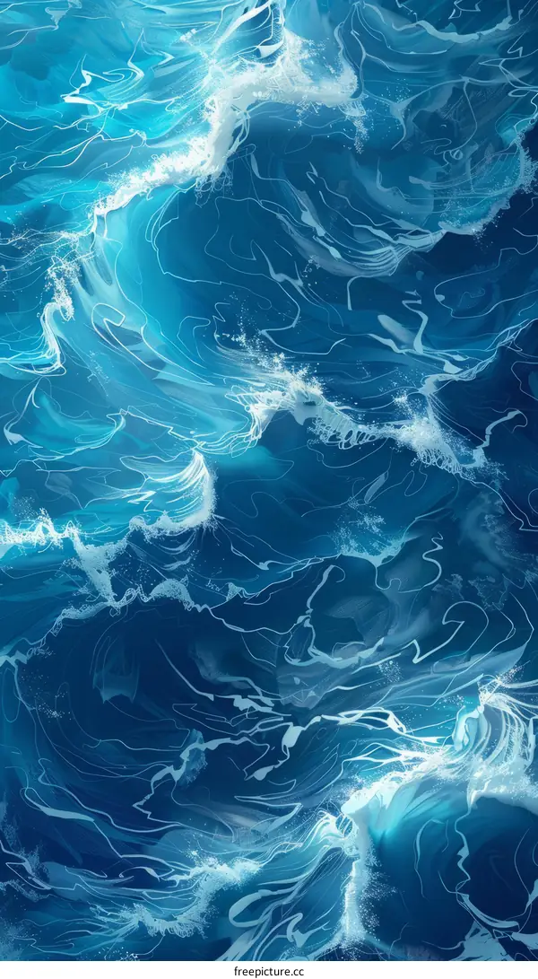 Deep Blue Ocean Illustration