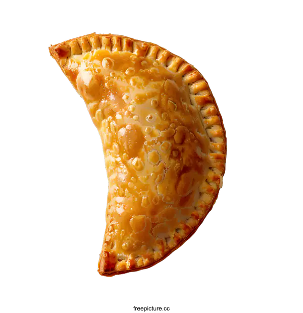 [Transparent Background PNG]Baked Empanada Pastry on White Background