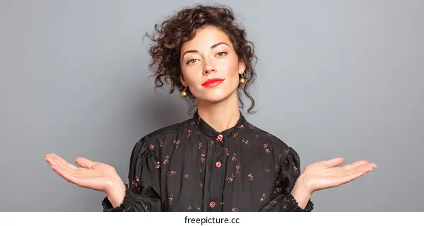 Woman Presenting, Fashionable Portrait