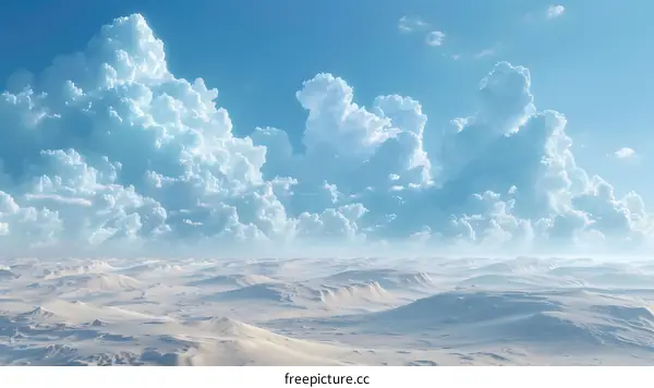 A vast desert and sky