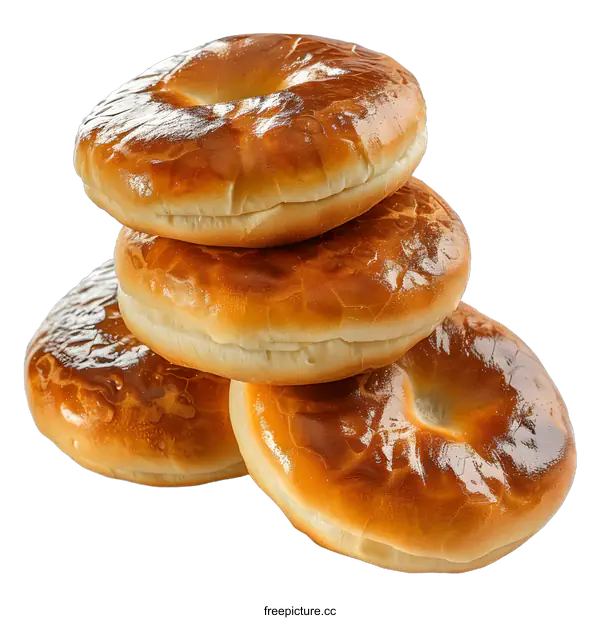 [Transparent Background PNG]Stack of Fresh Baked Bread Rolls