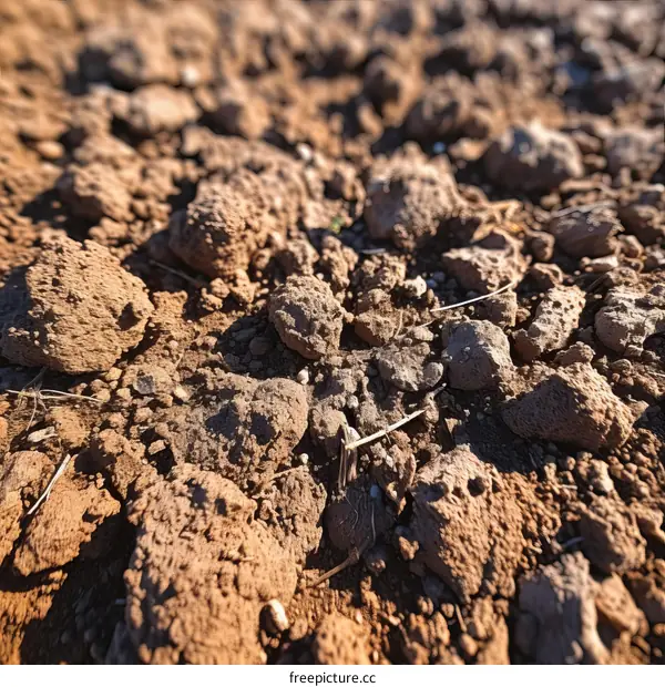 Close up of dry cracked earth