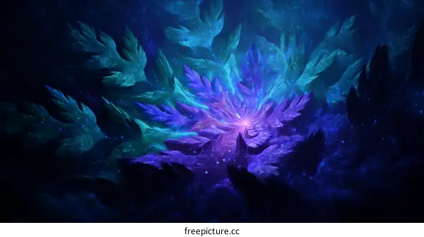 Abstract Fractal Flower Design