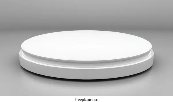Clean White Round Stage for Product Display