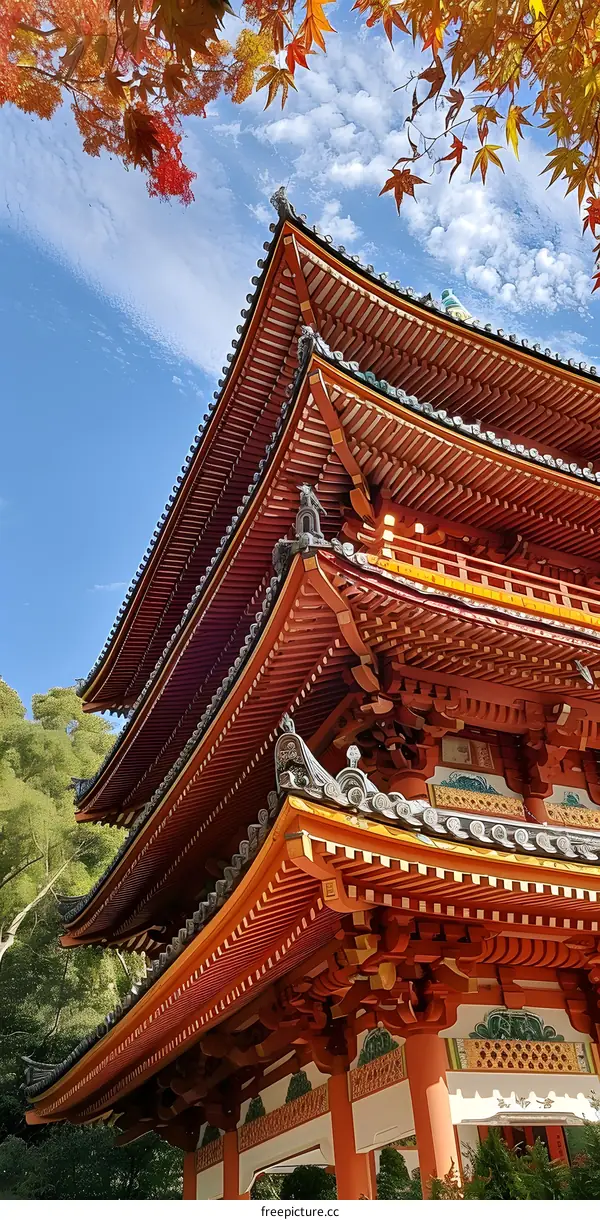 Japanese Temple Roof Detail