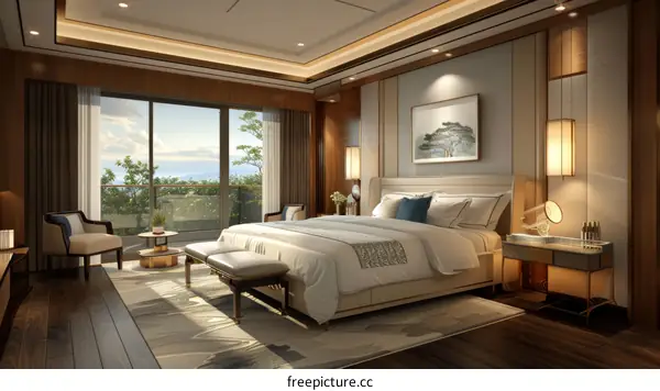 Luxury Hotel Room with Balcony