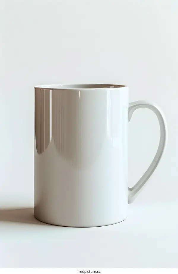White Mug on White Background