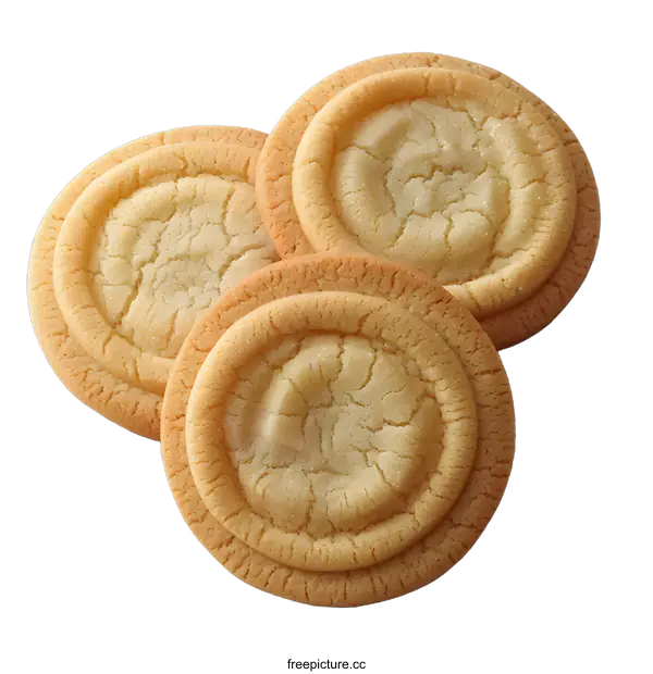 [Transparent Background PNG]Three cookies on a white background