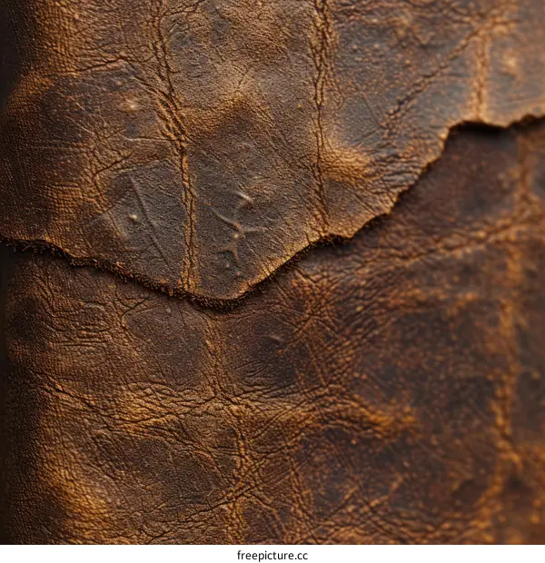 Close up of brown leather texture