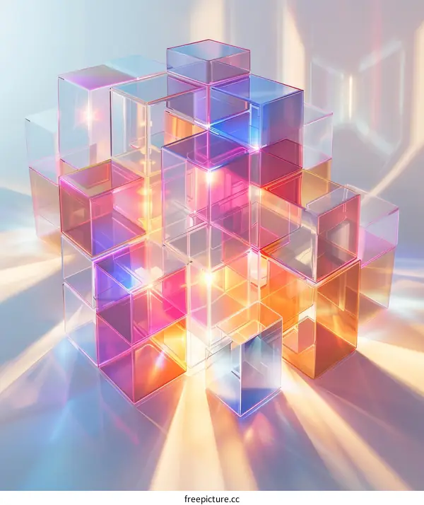 Colorful 3D Prism Cubes