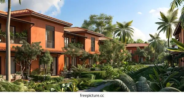 Luxury Tropical Villa with Lush Garden