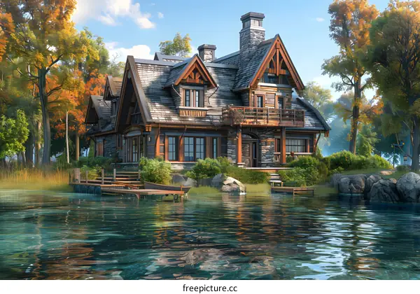 house in lake