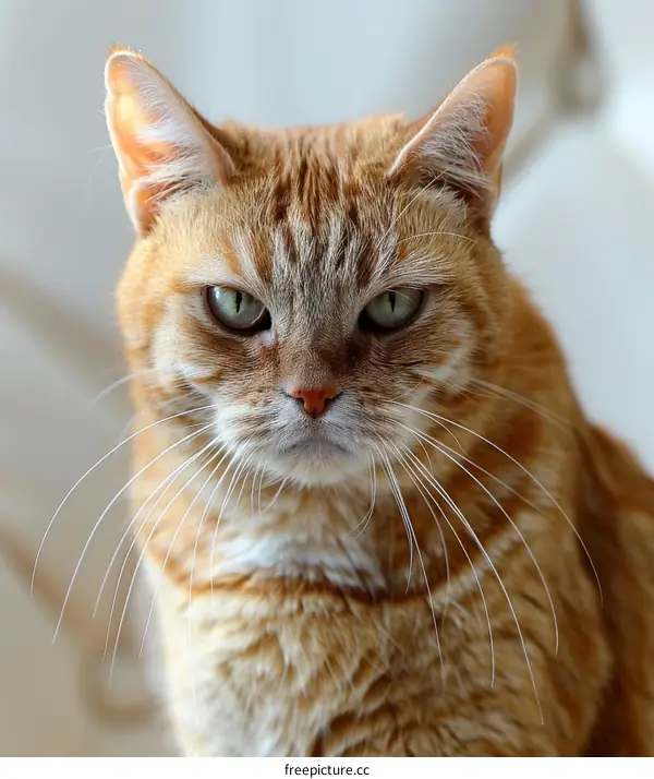 Close-up portrait of a ginger cat