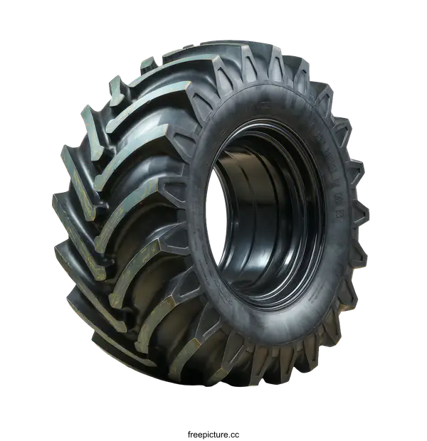 [Transparent Background PNG]Agricultural Tractor Tire Isolated on White Background