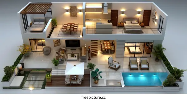 3D Interior Design - Home Living Room