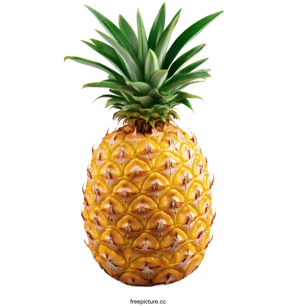 [Transparent Background PNG]Fresh Ripe Pineapple Close Up