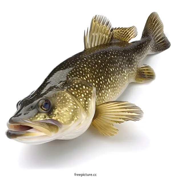 Freshwater Fish on White Background