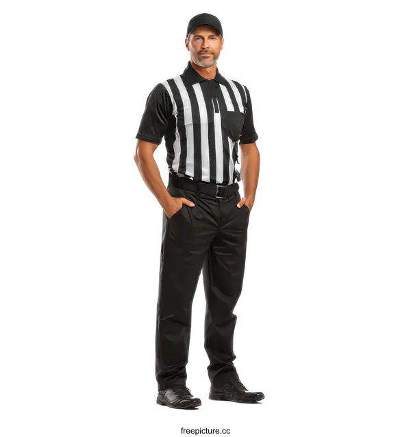 [Transparent Background PNG]Male Sports Official in Uniform