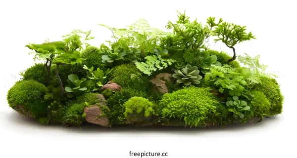 Green Moss And Ferns Nature Wall Decor