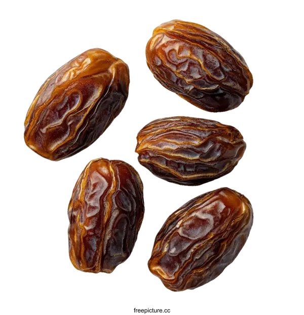 [Transparent Background PNG]Close Up Dried Dates Collection