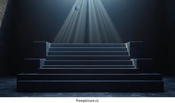 Dark Abstract Stairway Display Background
