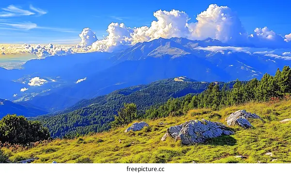 Majestic Mountain Landscape Under a Vast Sky