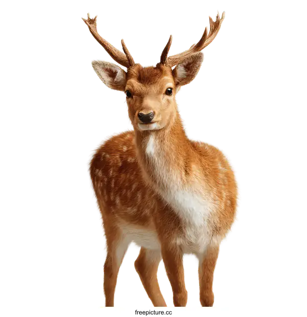 [Transparent Background PNG]Close-up Portrait of a Young Deer