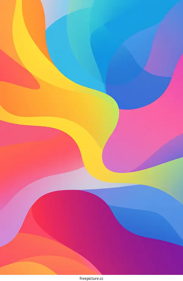 Abstract Colorful Background With Fluid Shapes